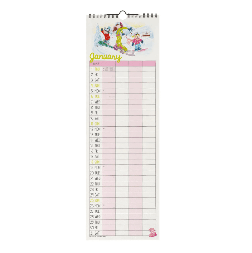 Legami - Calendario da Parete 2026 - 16 x 49 cm Super Mum (CAL260097) - 2