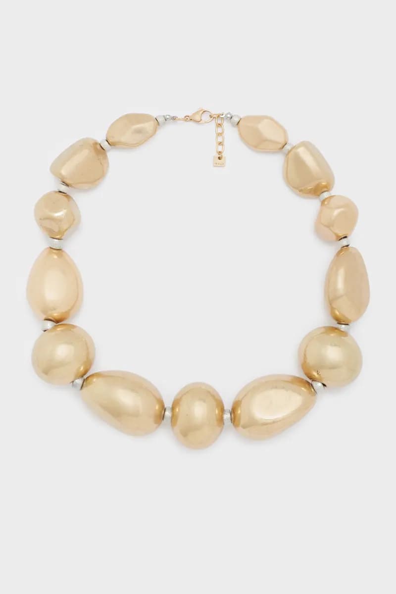 NALÌ | Collana girocollo ciottoli oro spazzolato - 3