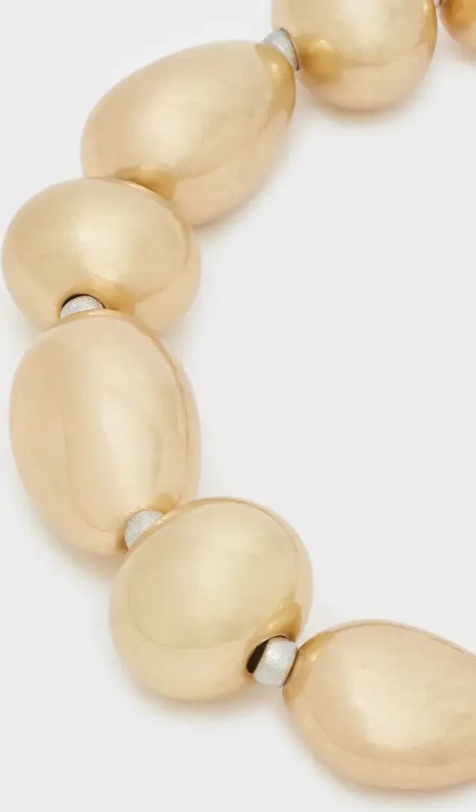 NALÌ | Collana girocollo ciottoli oro spazzolato - 2