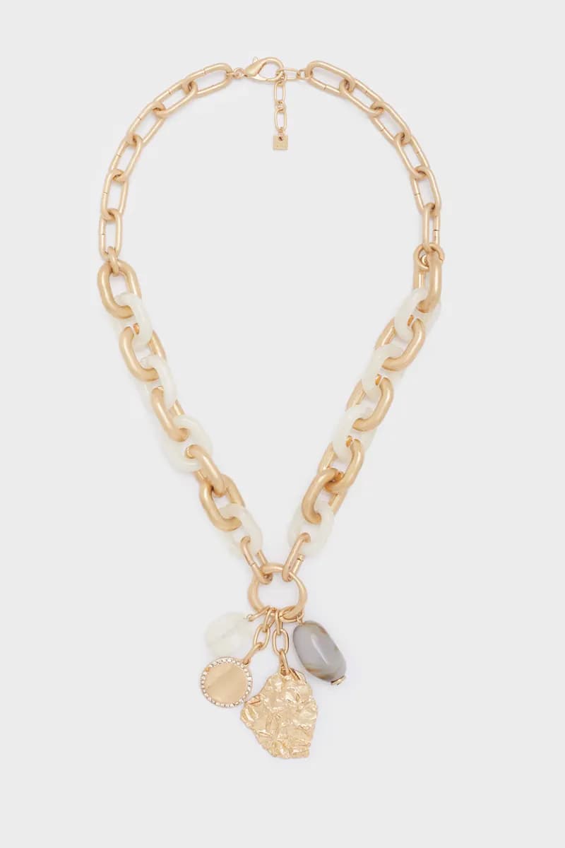 NALÌ | Collana mix pendenti resina oro anticato - 2