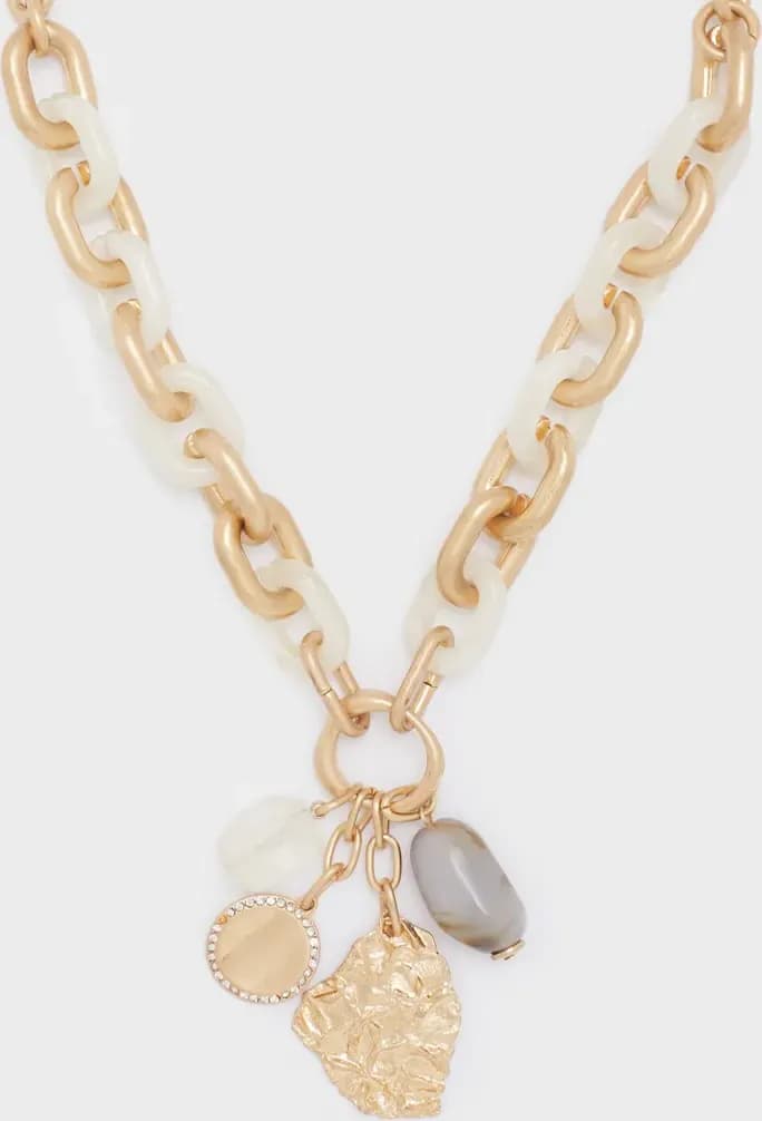 NALÌ | Collana mix pendenti resina oro anticato - 3