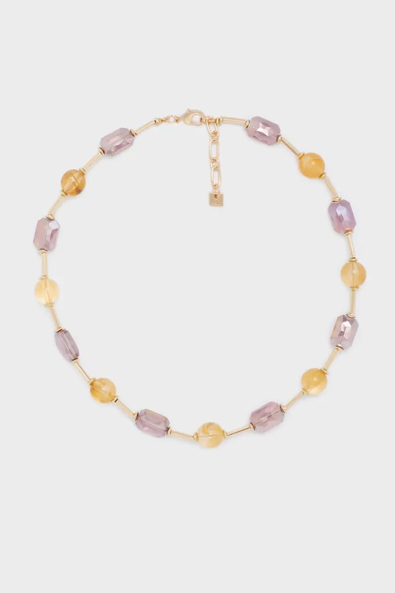 NALÌ | Collana oro oro+elementi resina vino - 3