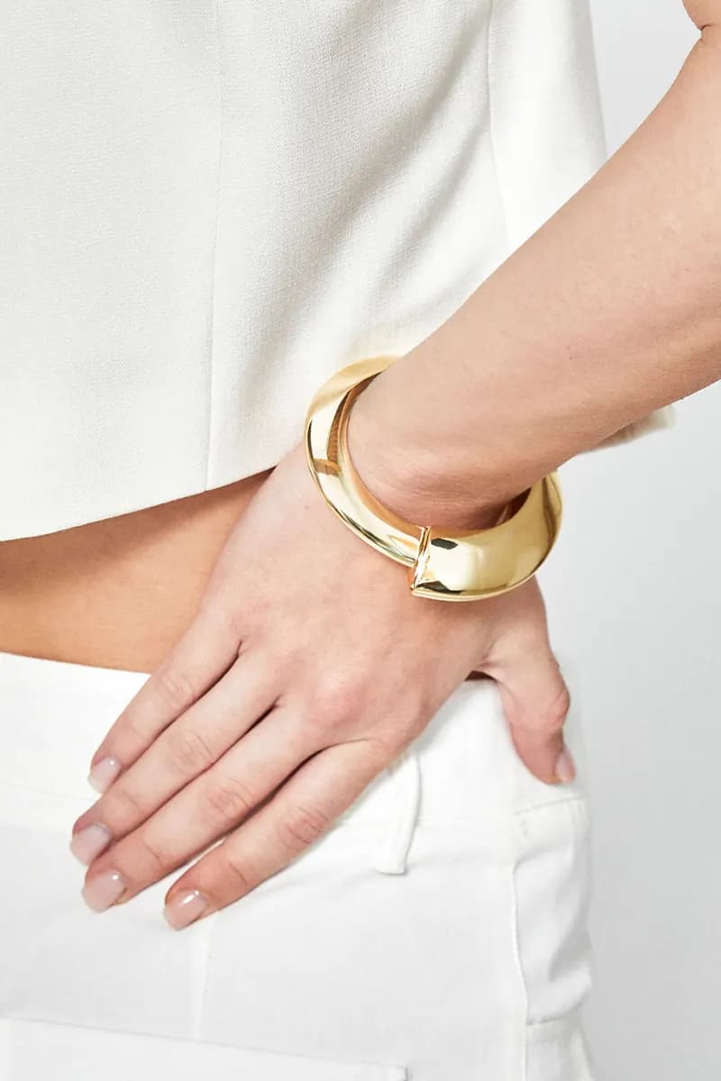 NALÌ | Bracciale rigido irregular oro - 4