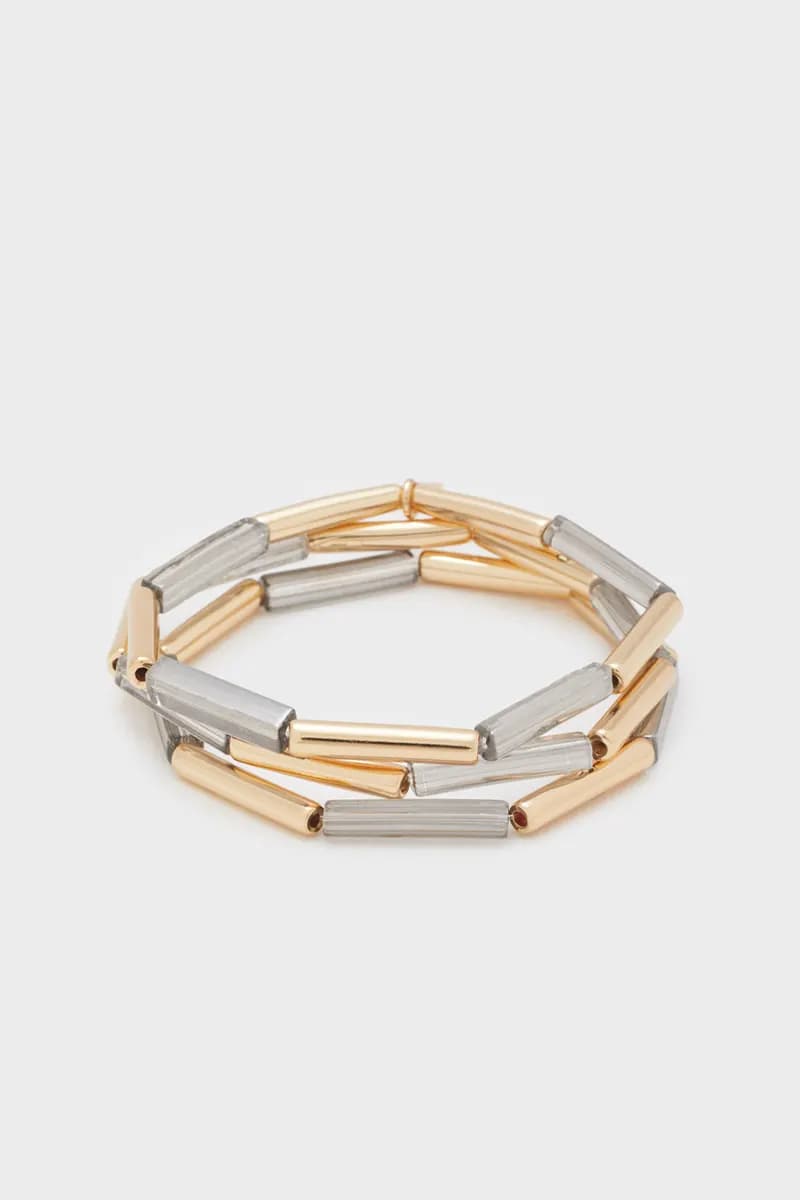 NALÌ | Set bracciali Maria oro/resina grigio - 2