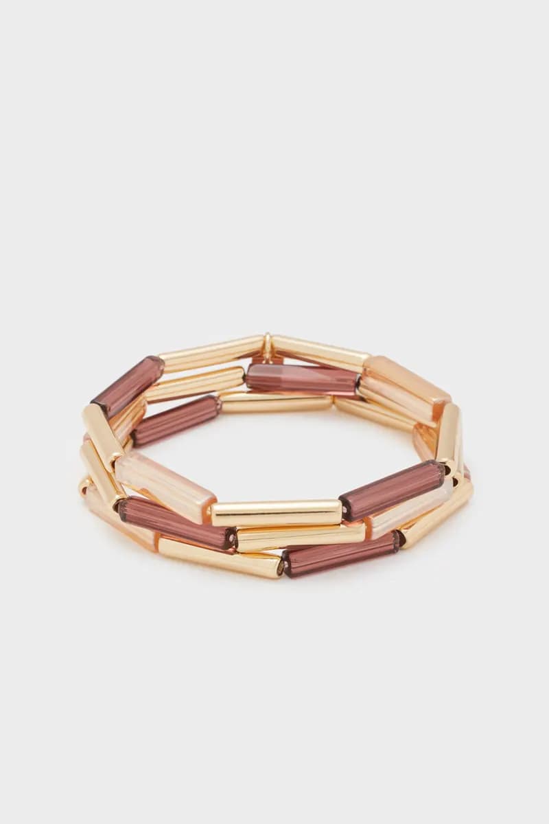 NALÌ | Set bracciali Maria oro/resina vino - 4