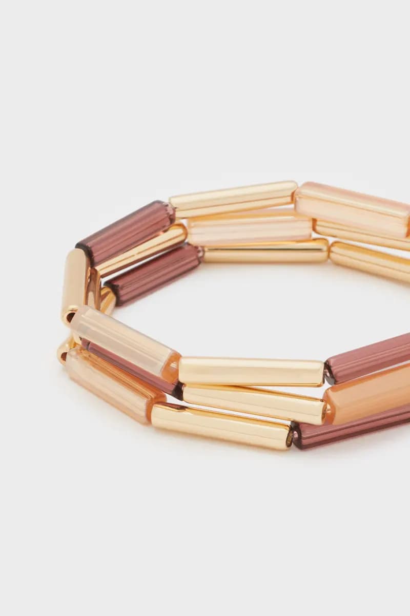 NALÌ | Set bracciali Maria oro/resina vino - 2