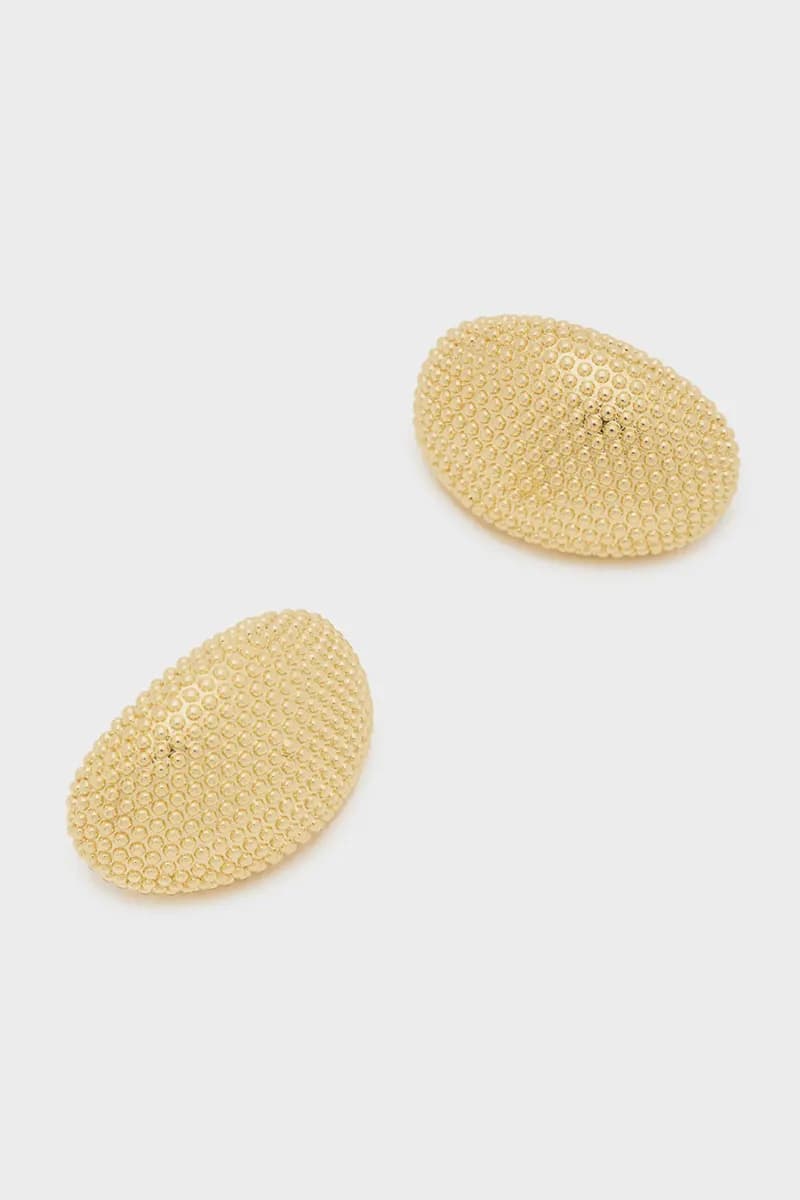 NALÌ | Orecchini oro puntellati con clip - 3