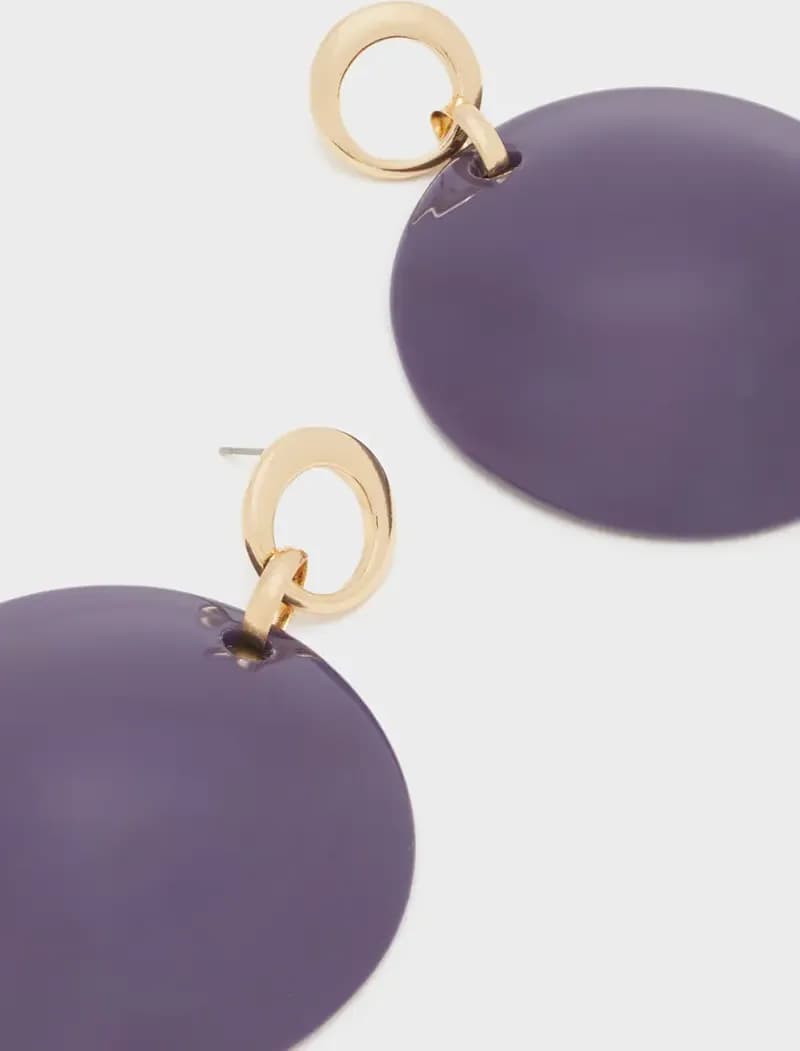 NALÌ | Orecchini Sphere resina viola - 2