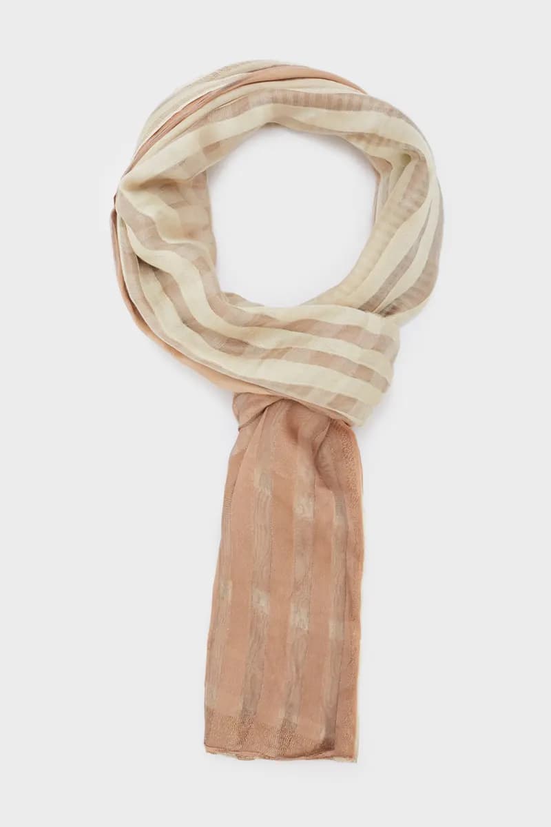 NALÌ | Sciarpa stripes sottile rosa filo lurex - 2