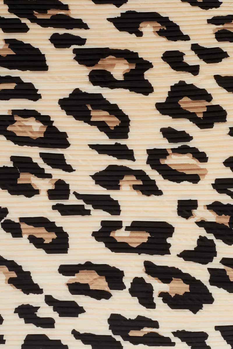 NALÌ | Foulard leopard plisse panna/nero - 2