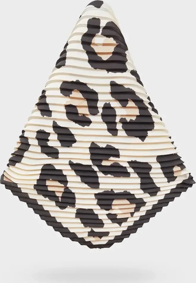 NALÌ | Foulard leopard plisse panna/nero - 3