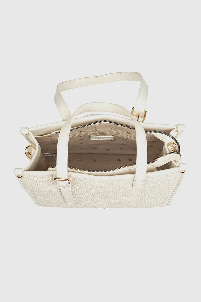 VERDE FASHION | Shopper in rafia ed ecopelle - 4