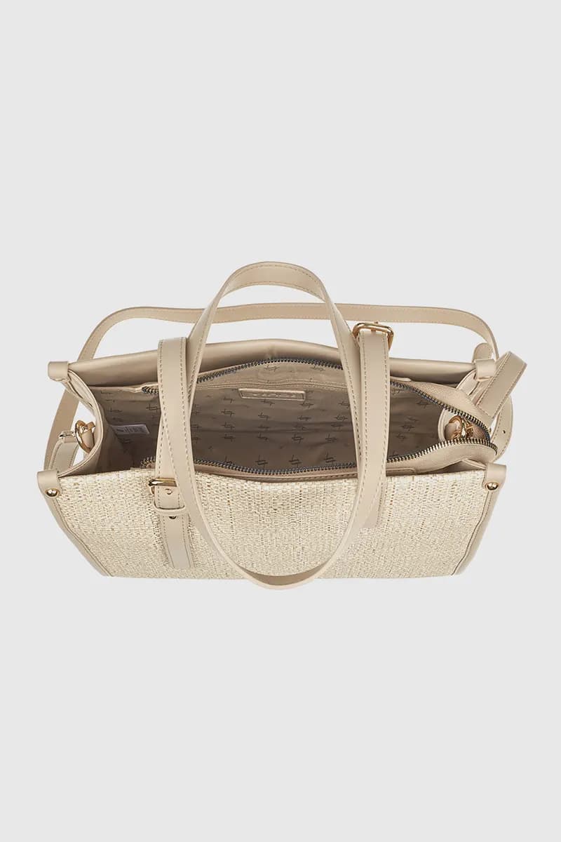 VERDE FASHION | Shopper in rafia ed ecopelle - 8