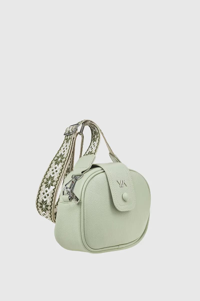VERDE FASHION | Mini bag in ecopelle con tracolla - 3