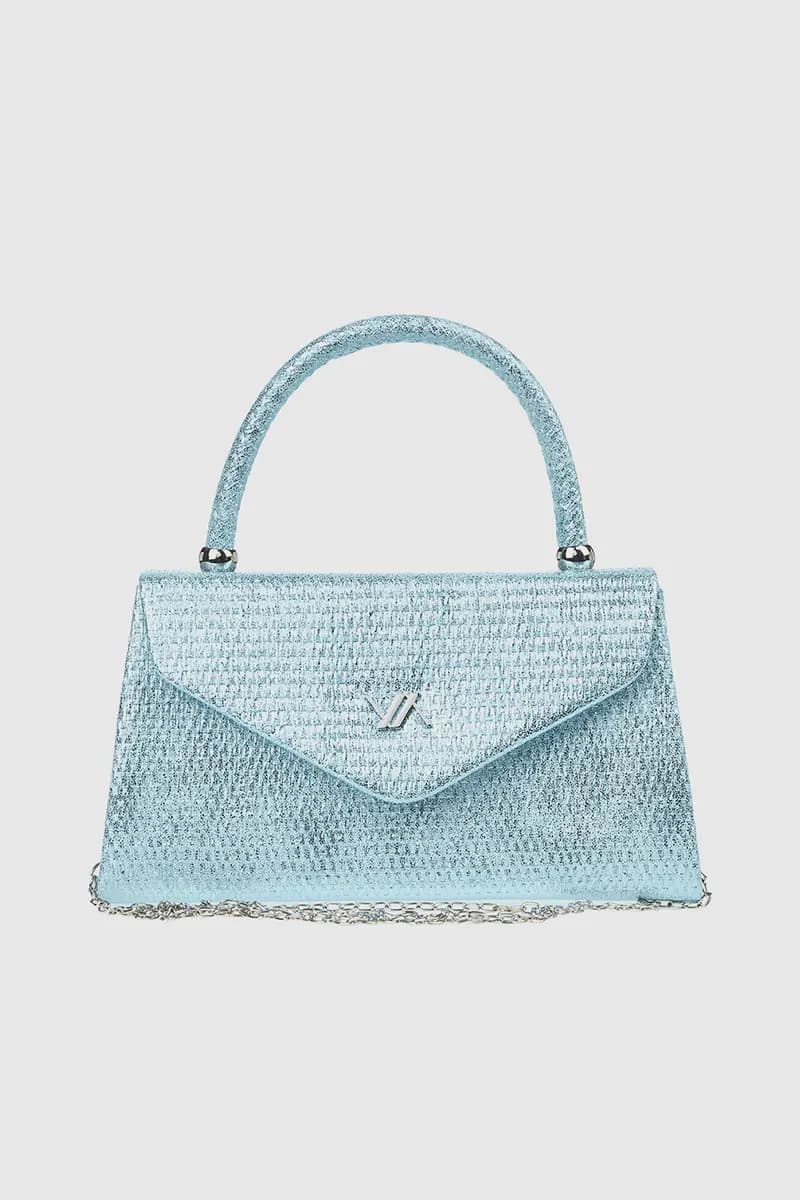 VERDE FASHION | Pochette in rafia con patta - 1