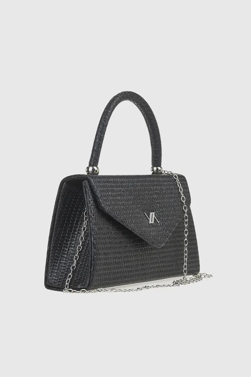 VERDE FASHION | Pochette in rafia con patta - 11