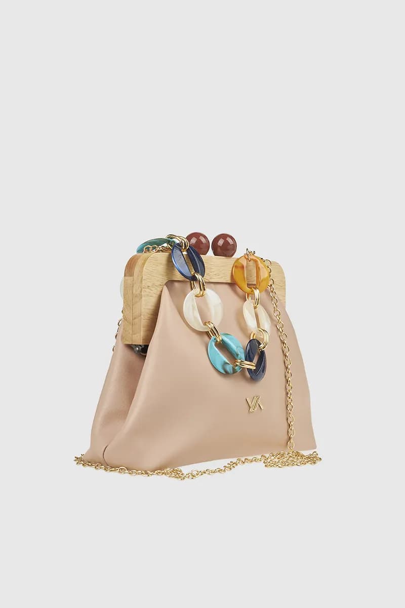 VERDE FASHION | Pochette in ecopelle manico in legno - 3