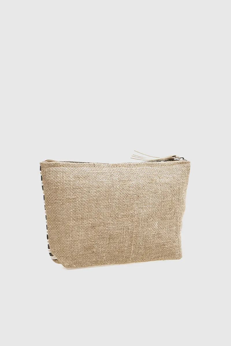 VERDE FASHION | Pochette mare in rafia a righe - 2