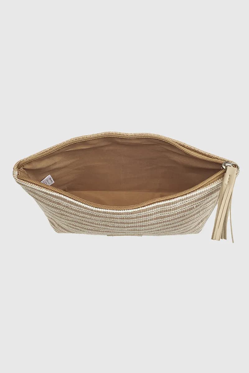 VERDE FASHION | Pochette mare in rafia a righe - 8