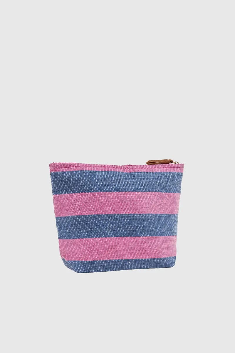 VERDE FASHION | Pochette mare in rafia a righe - 2