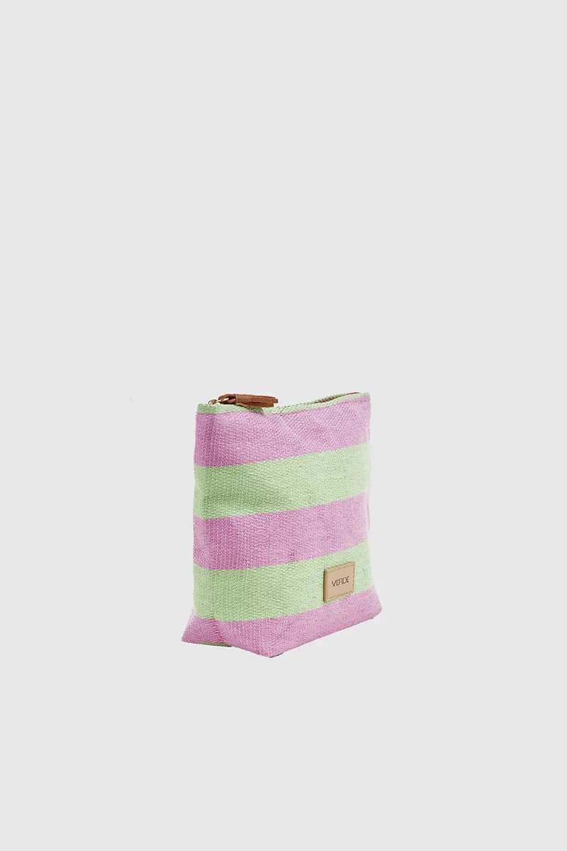VERDE FASHION | Pochette mare in rafia a righe - 11