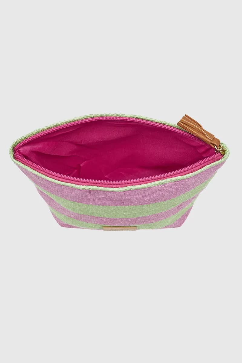 VERDE FASHION | Pochette mare in rafia a righe - 12