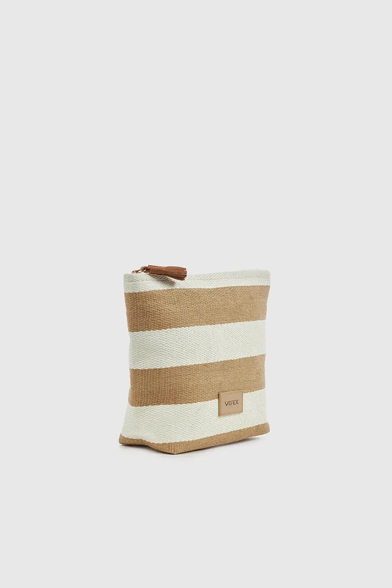 VERDE FASHION | Pochette mare in rafia a righe - 7