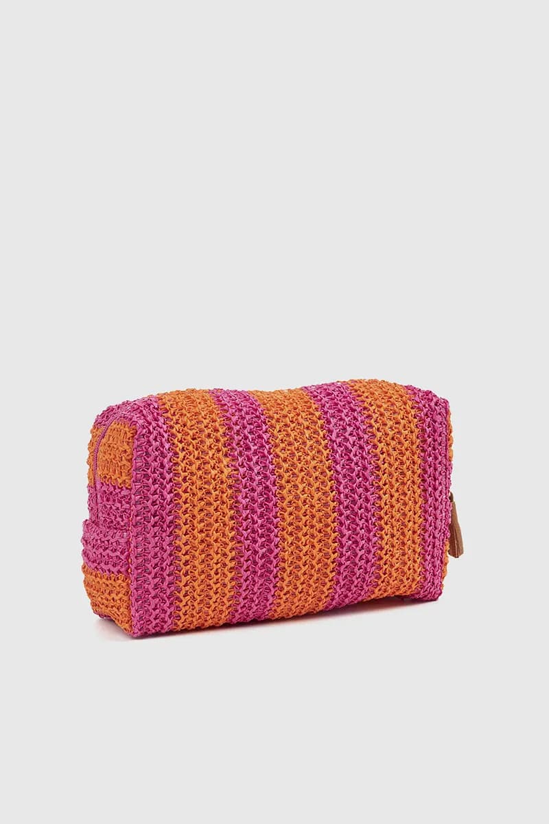 VERDE FASHION | Pochette mare in rafia a righe - 6