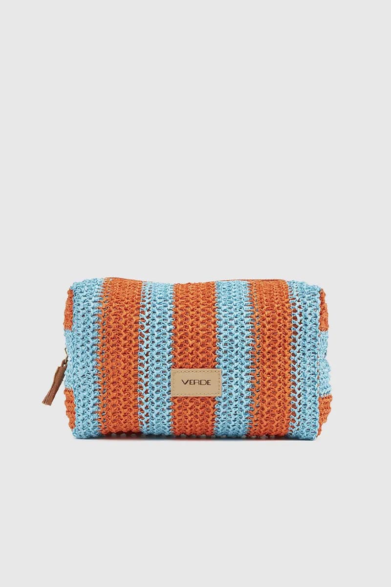 VERDE FASHION | Pochette mare in rafia a righe - 9