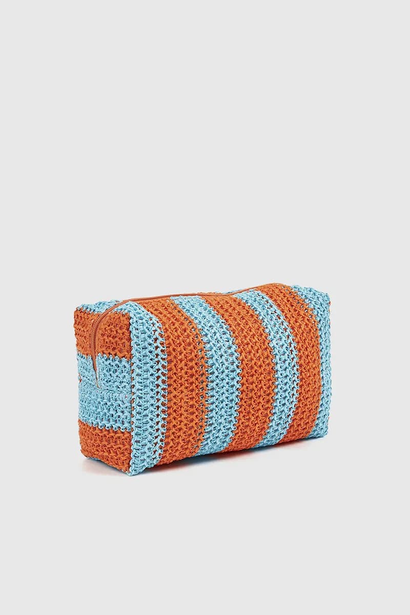 VERDE FASHION | Pochette mare in rafia a righe - 10