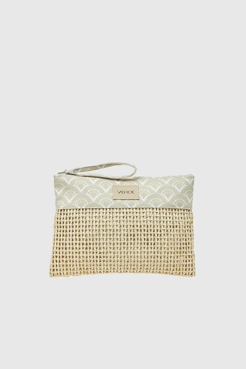 VERDE FASHION | Pochette mare in rafia e tessuto - 9