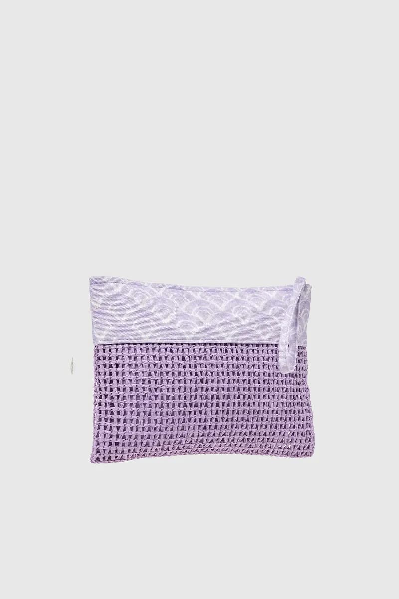 VERDE FASHION | Pochette mare in rafia e tessuto - 2