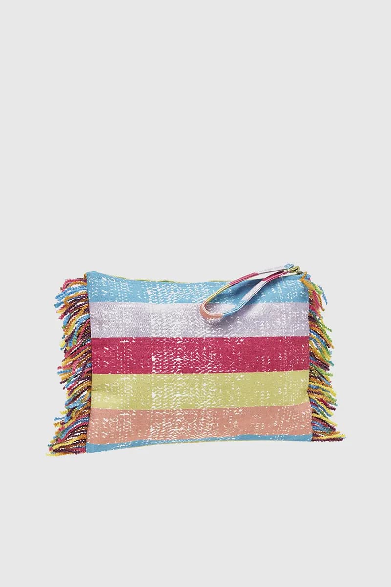 VERDE FASHION | Pochette mare in tessuto a righe - 2