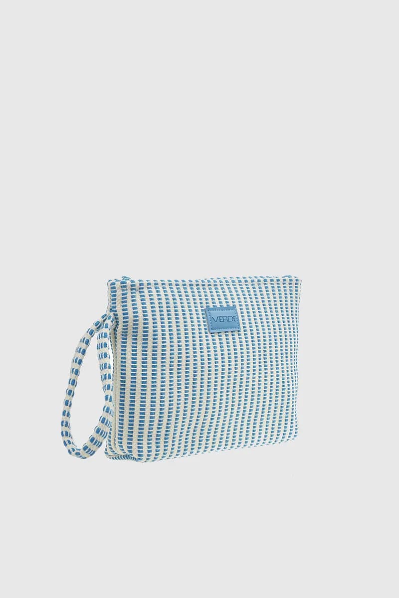 VERDE FASHION | Pochette mare in cotone a righe - 3