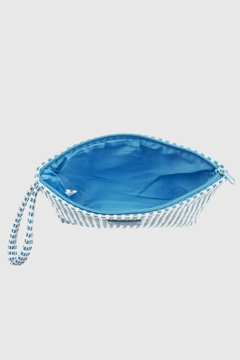 VERDE FASHION | Pochette mare in cotone a righe - 4