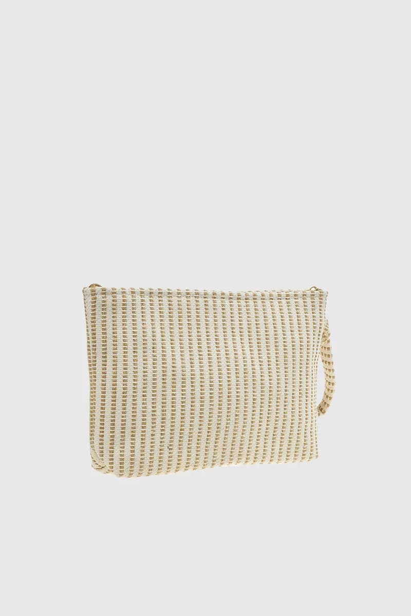 VERDE FASHION | Pochette mare in cotone a righe - 6