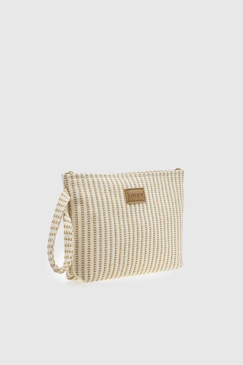 VERDE FASHION | Pochette mare in cotone a righe - 7