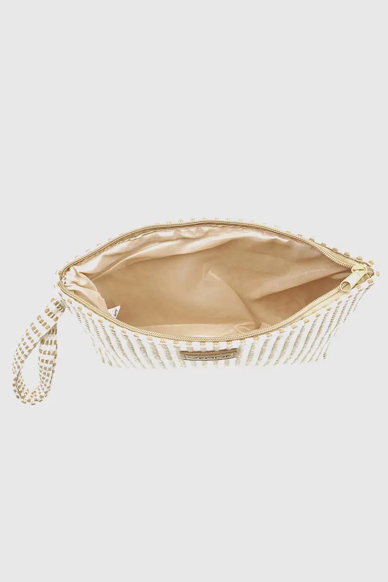 VERDE FASHION | Pochette mare in cotone a righe - 8