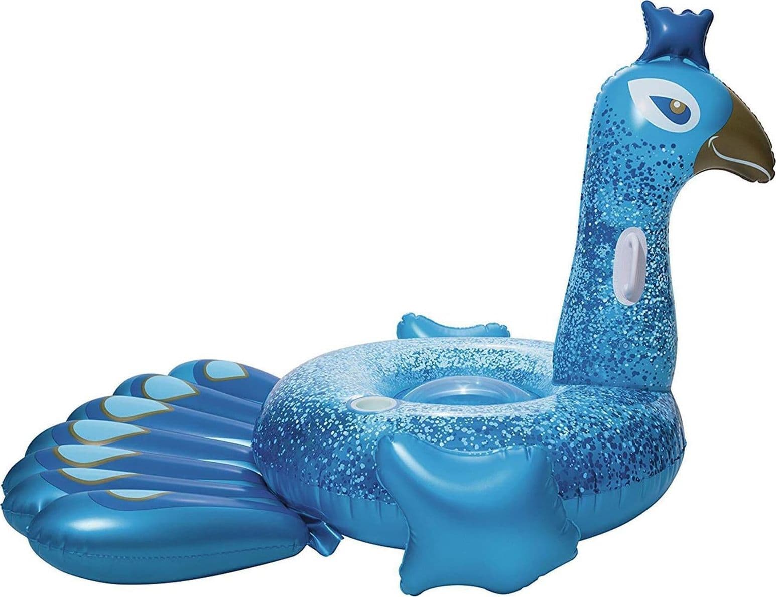 Gonfiabile cavalcabile Pavone grande da mare e piscina 198 x 164 cm - 2