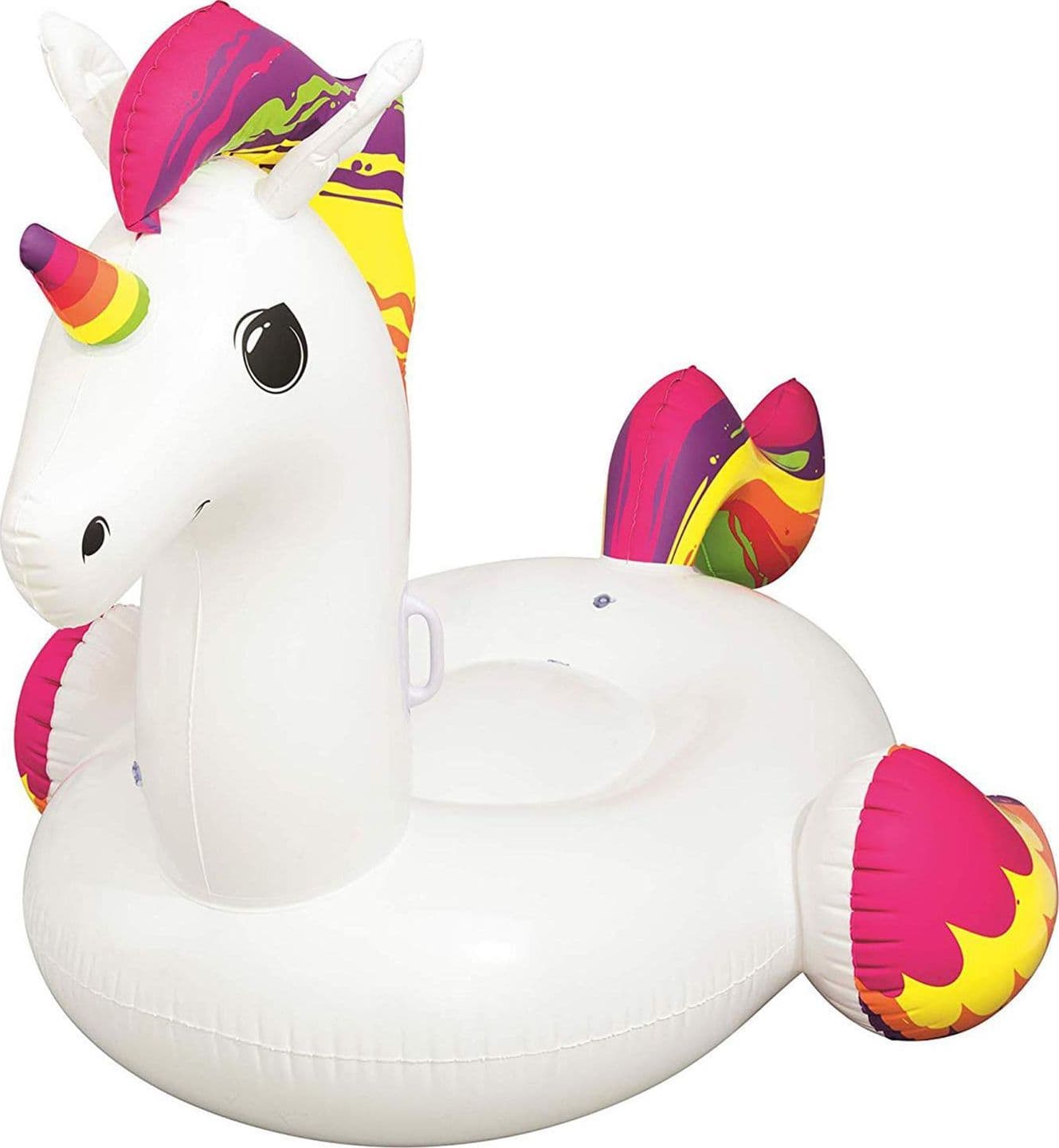 Gonfiabile cavalcabile unicorno grande 224 x 164 cm mare piscina spiaggia materasso gommone - 2