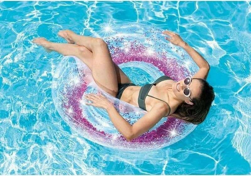Salvagente Glitter Ø 119 cm Ciambella gonfiabile colorata Intex - 4