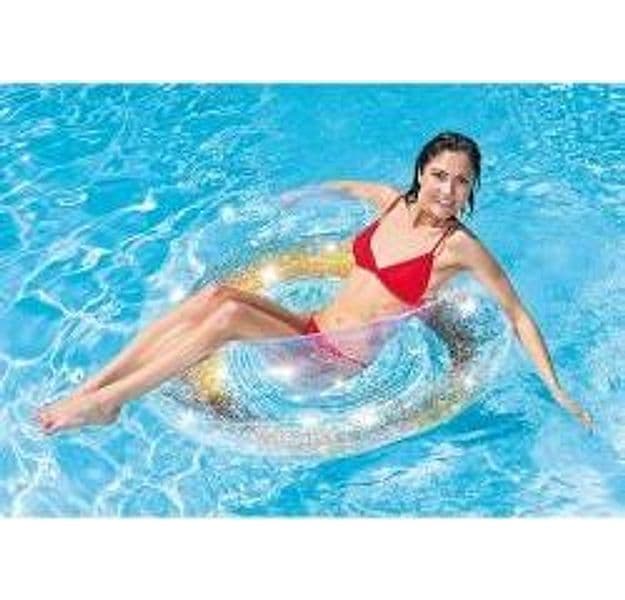 Salvagente Glitter Ø 119 cm Ciambella gonfiabile colorata Intex - 8