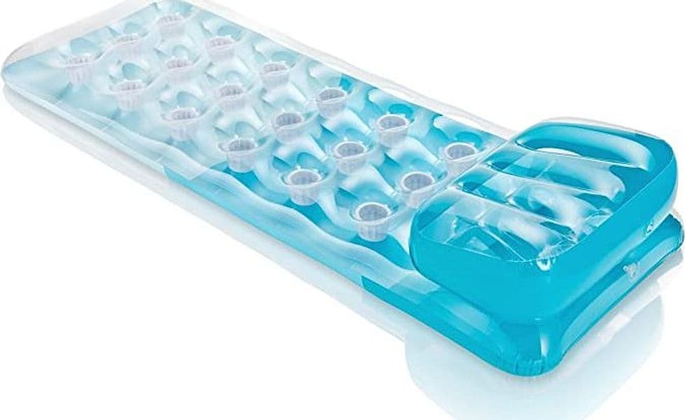 Materassino galleggiante con cuscino 190 Cm, per mare e piscina, colori misti - 4