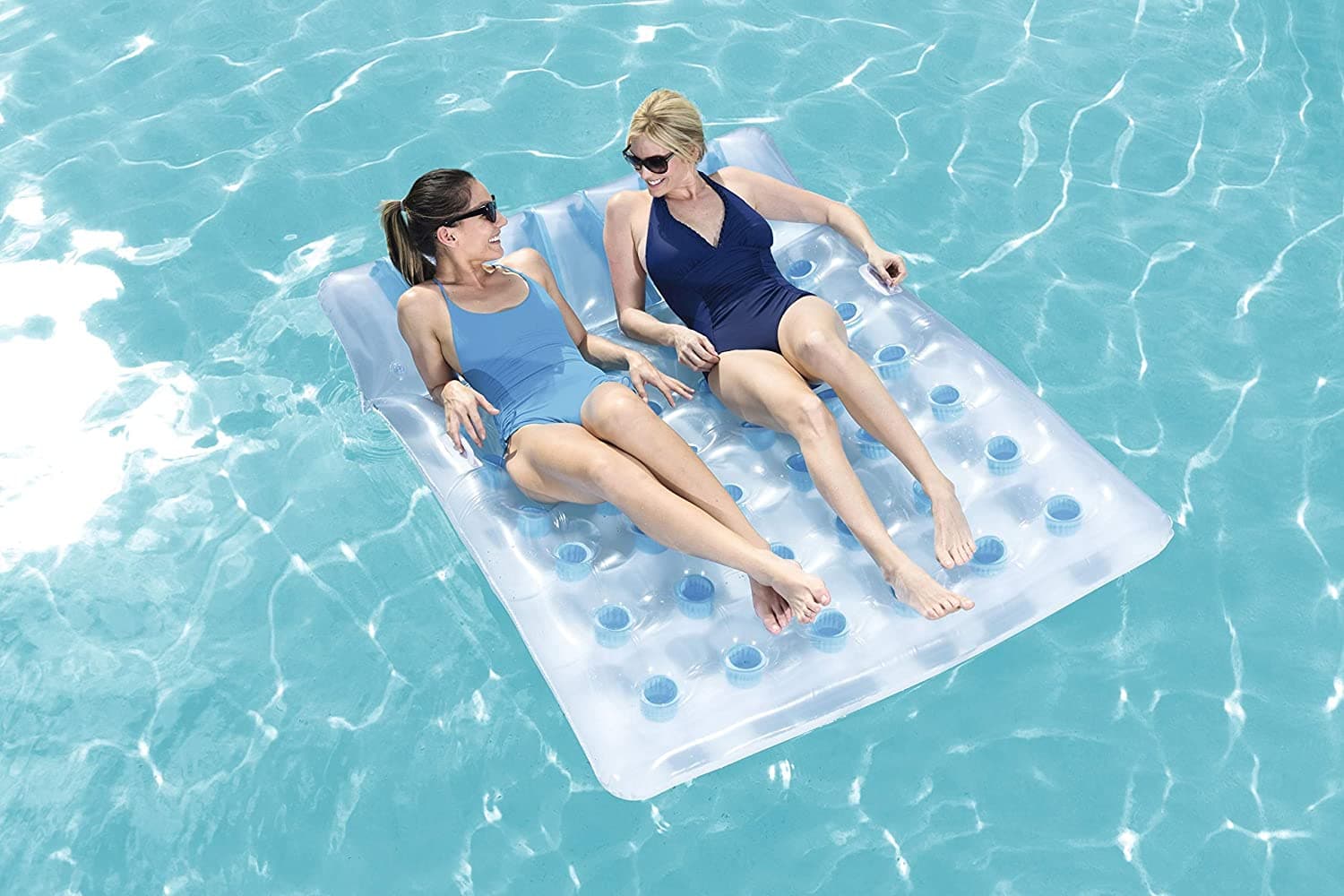 Materassino gonfiabile matrimoniale da mare Bestway doppio comfort 193 x 142 cm - 3