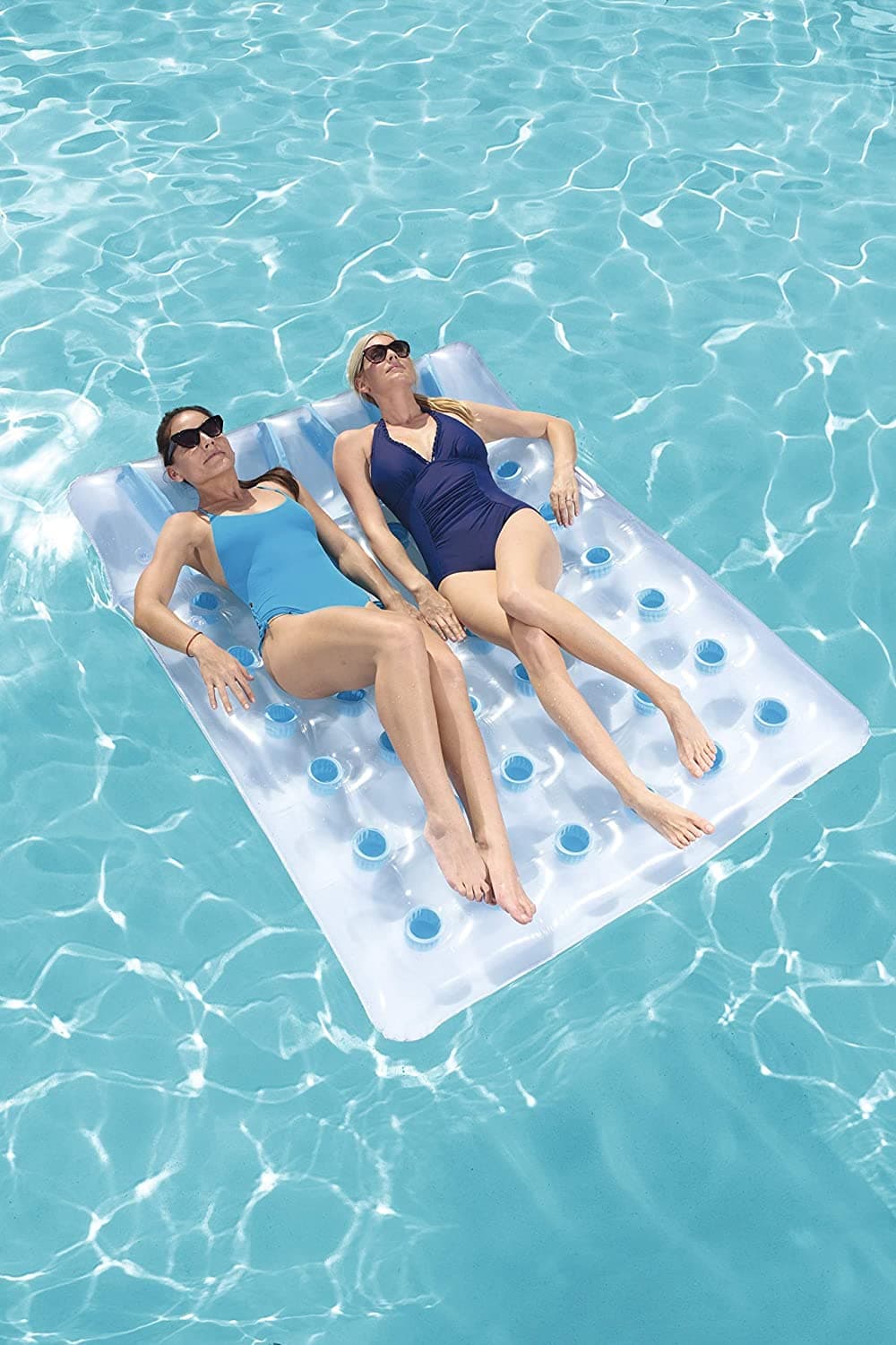 Materassino gonfiabile matrimoniale da mare Bestway doppio comfort 193 x 142 cm - 7