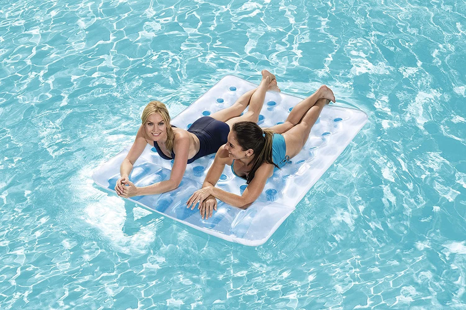 Materassino gonfiabile matrimoniale da mare Bestway doppio comfort 193 x 142 cm - 9