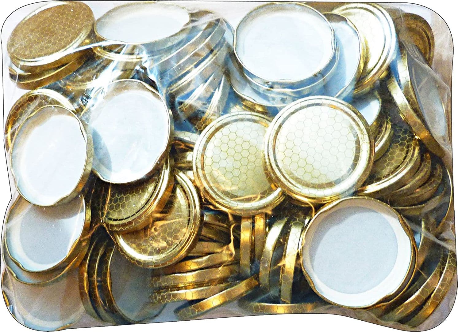 Tappi per barattoli in vetro "Alveare" capsule per boccaci miele e conserve - 2