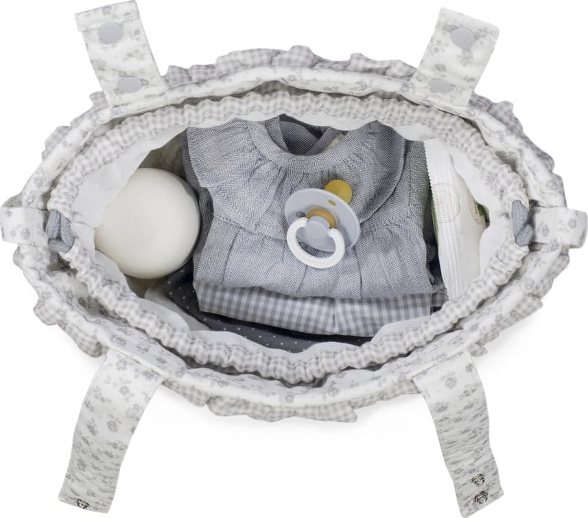 Borsa Bucket Pasito a Pasito Little Bloom Vichy Grigio - 3