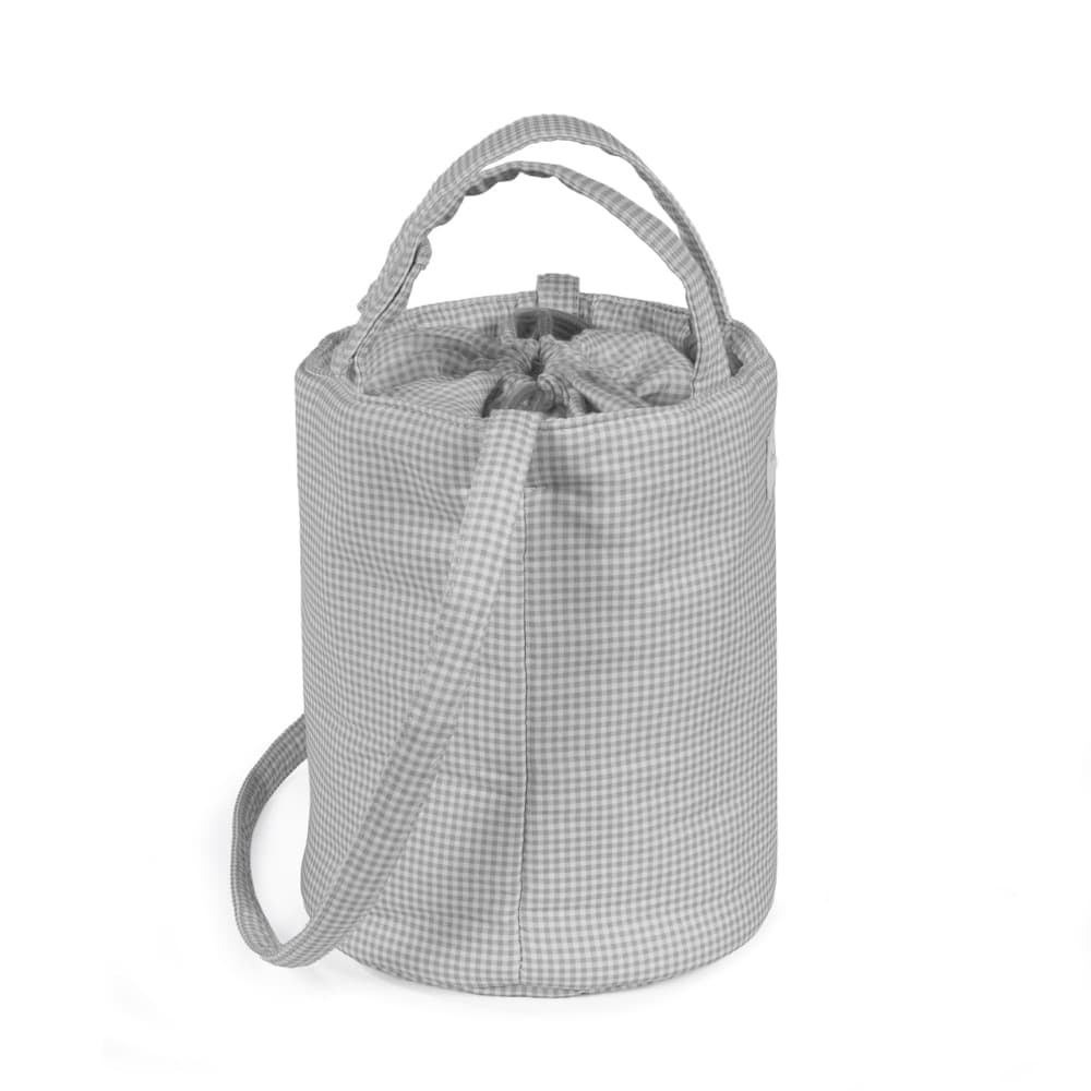 Borsa Bucket Pasito a Pasito Little Bloom Vichy Grigio - 4