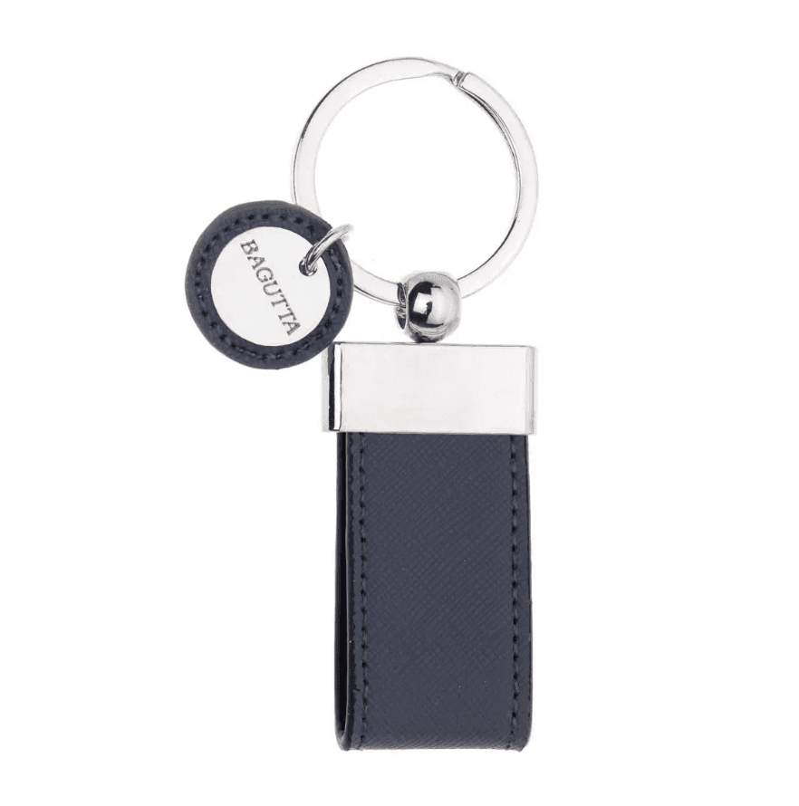 Bagutta - portachiavi fettuccia con logo tondo grigio (2233-07)